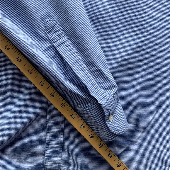 Psycho Bunny Blue and White Dress Shirt with Button-Down Collar - Picture 14 of 16